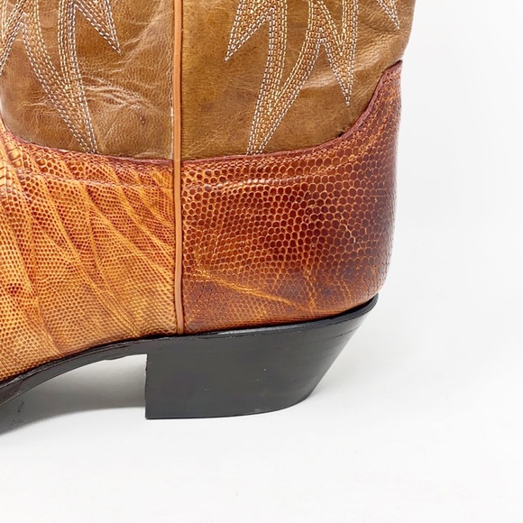 NWOT Young Guns Men's Lizard Snip Toe Cowboy Boots - Picture 7 of 14